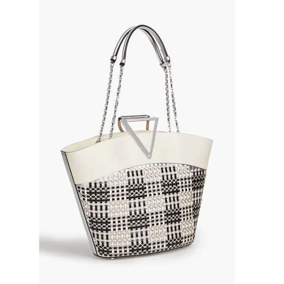 ROGER VIVIER Metallic woven leather tote, LIKE NEW - Picture 10 of 10